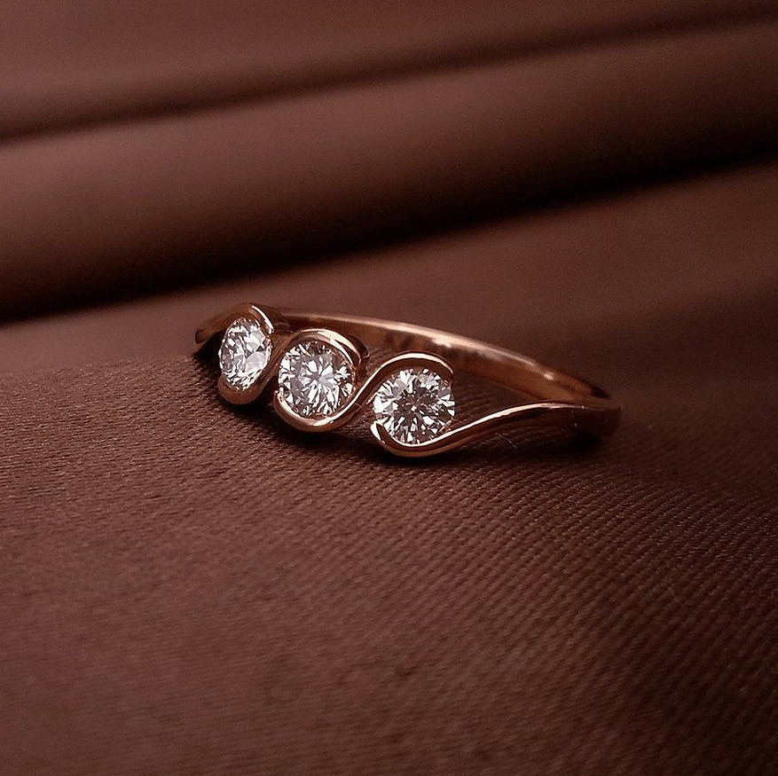 Buy Ardent Rose Gold Diamond Ring 18 KT rose gold (2.51 gm). | Online By Giriraj Jewellers