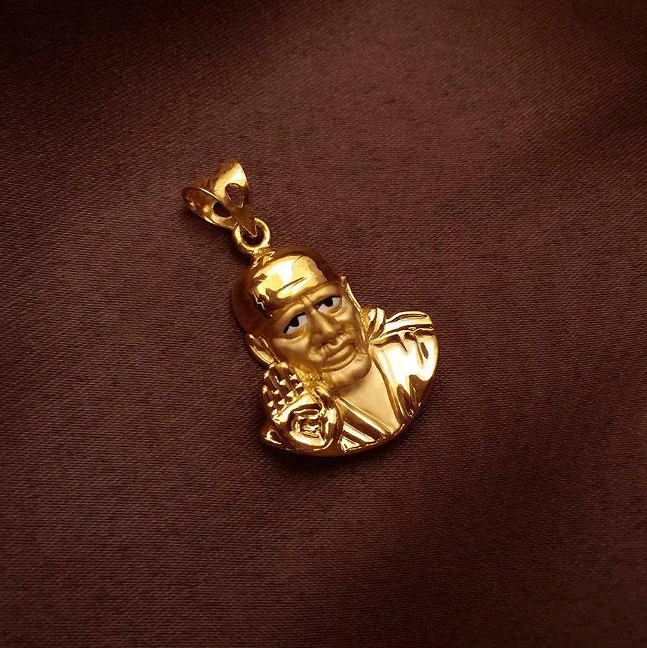 Buy Devotion Sai Baba Gold Pendant 22 KT yellow gold (2.46 gm). | Online By Giriraj Jewellers