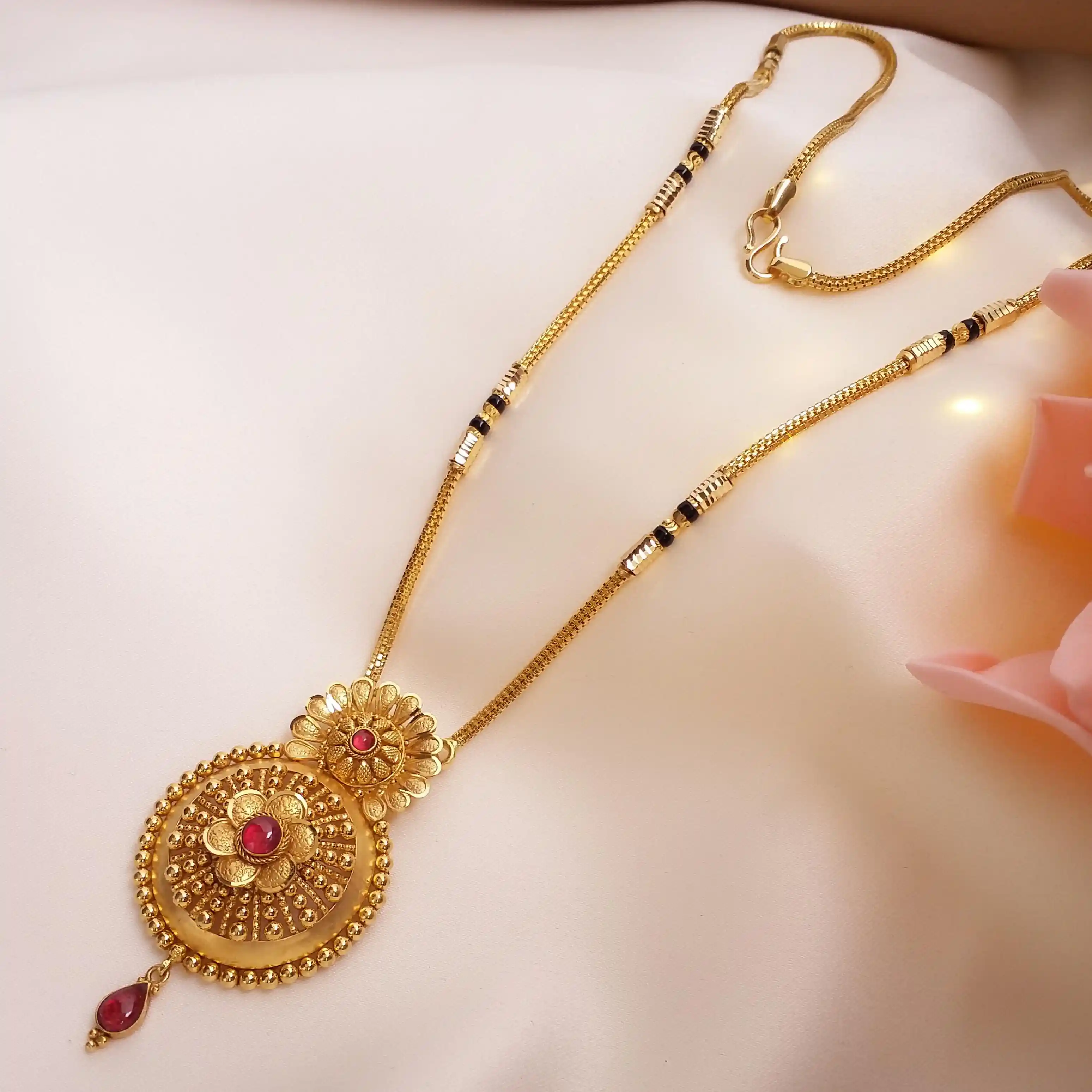 Buy Cosima Gold Mangalsutra 22 KT yellow gold (23.5 gm). | Online By Giriraj Jewellers