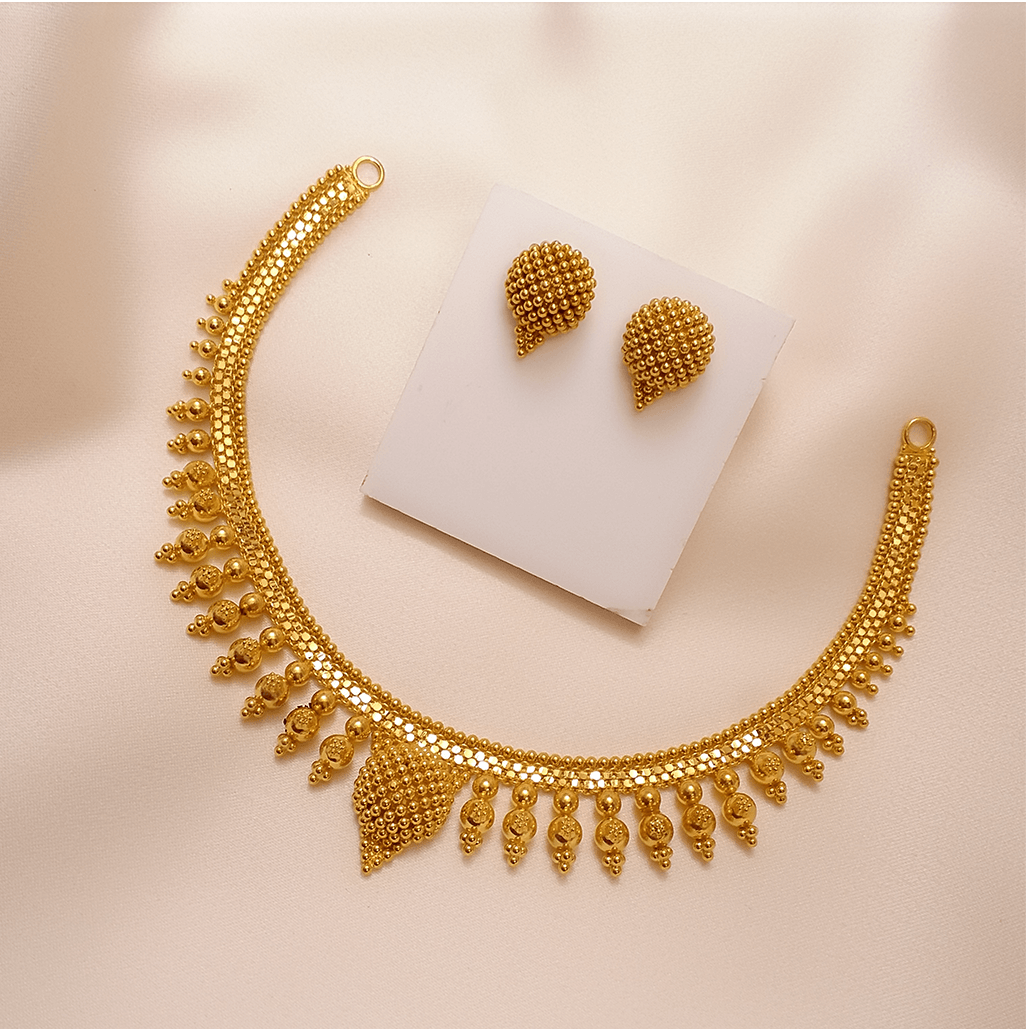 Buy Himyudati Gold Gagra Necklace 22 KT yellow gold (19.2 gm). | Online By Giriraj Jewellers