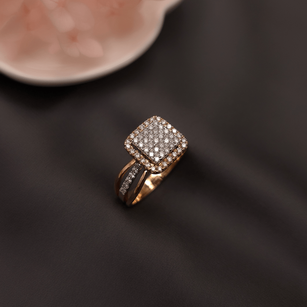 Buy Molly Rose Gold Diamond Ring 18 KT rose gold (5.19 gm). At Best Price In India. Check Rings New Designs At Giriraj Jewellers. BIS Care, Hallmark, 100% Certified | Trust & Quality of Giriraj Jewellers India | best diamond ring for engagement | Buy 18K Real Diamond Ring | buy diamond ring online | diamond ring designs | precious diamond wedding jewellery | trendy diamond rings for women | certified diamond ring collection | latest diamond jewellery designs | real diamond ring for women | solitaire designer jewellery