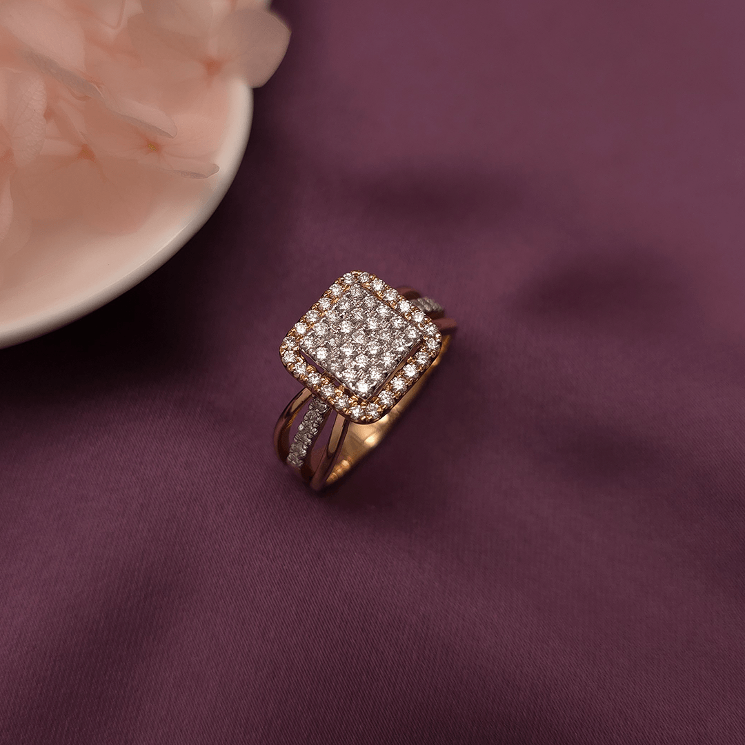 Buy Molly Rose Gold Diamond Ring 18 KT rose gold (5.19 gm). At Best Price In India. Check Rings New Designs At Giriraj Jewellers. BIS Care, Hallmark, 100% Certified | Trust & Quality of Giriraj Jewellers India | best diamond ring for engagement | Buy 18K Real Diamond Ring | buy diamond ring online | diamond ring designs | precious diamond wedding jewellery | trendy diamond rings for women | certified diamond ring collection | latest diamond jewellery designs | real diamond ring for women | solitaire designer jewellery