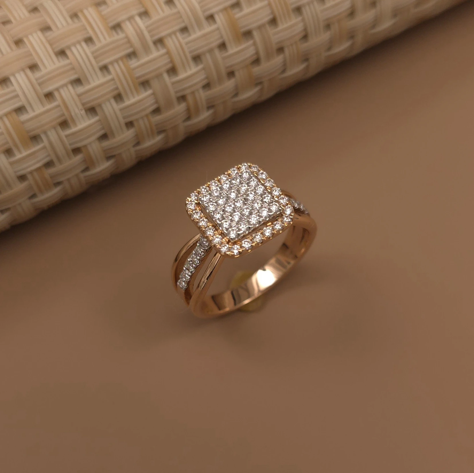 Buy Molly Rose Gold Diamond Ring 18 KT rose gold (5.19 gm). | Online By Giriraj Jewellers