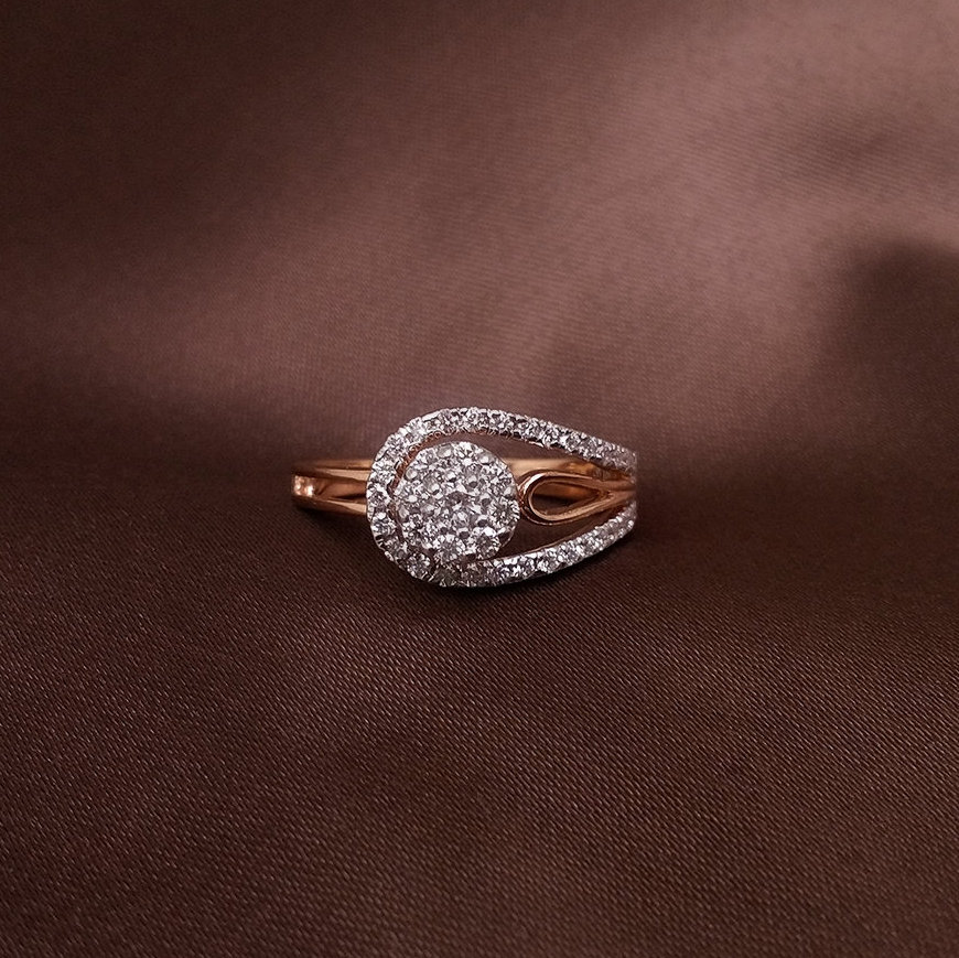 Buy Cori Rose Gold Diamond Ring 18 KT rose gold (3.16 gm). | Online By Giriraj Jewellers