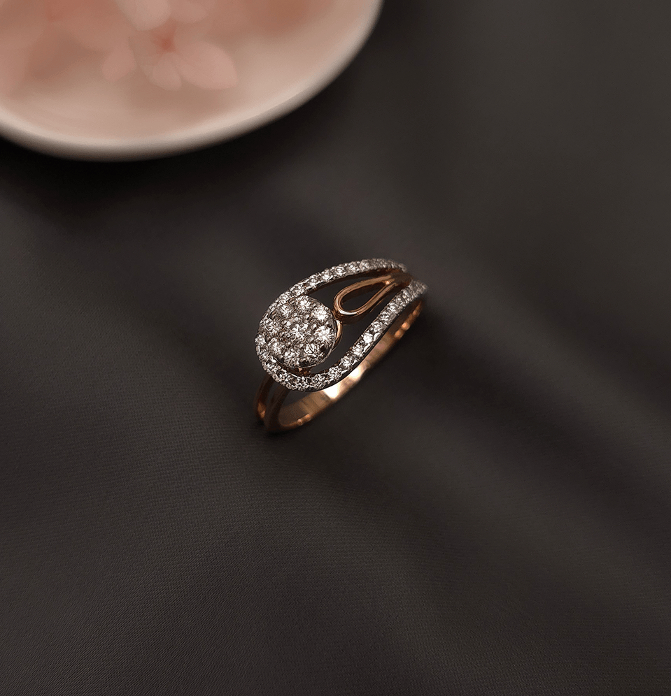 Buy Cori Rose Gold Diamond Ring 18 KT rose gold (3.37 gm). | Online By Giriraj Jewellers