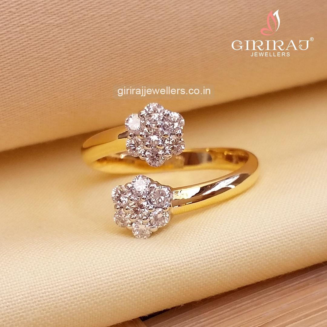 Buy Art Affair Diamond Ring 18 KT yellow gold (3.72 gm). | Online By Giriraj Jewellers