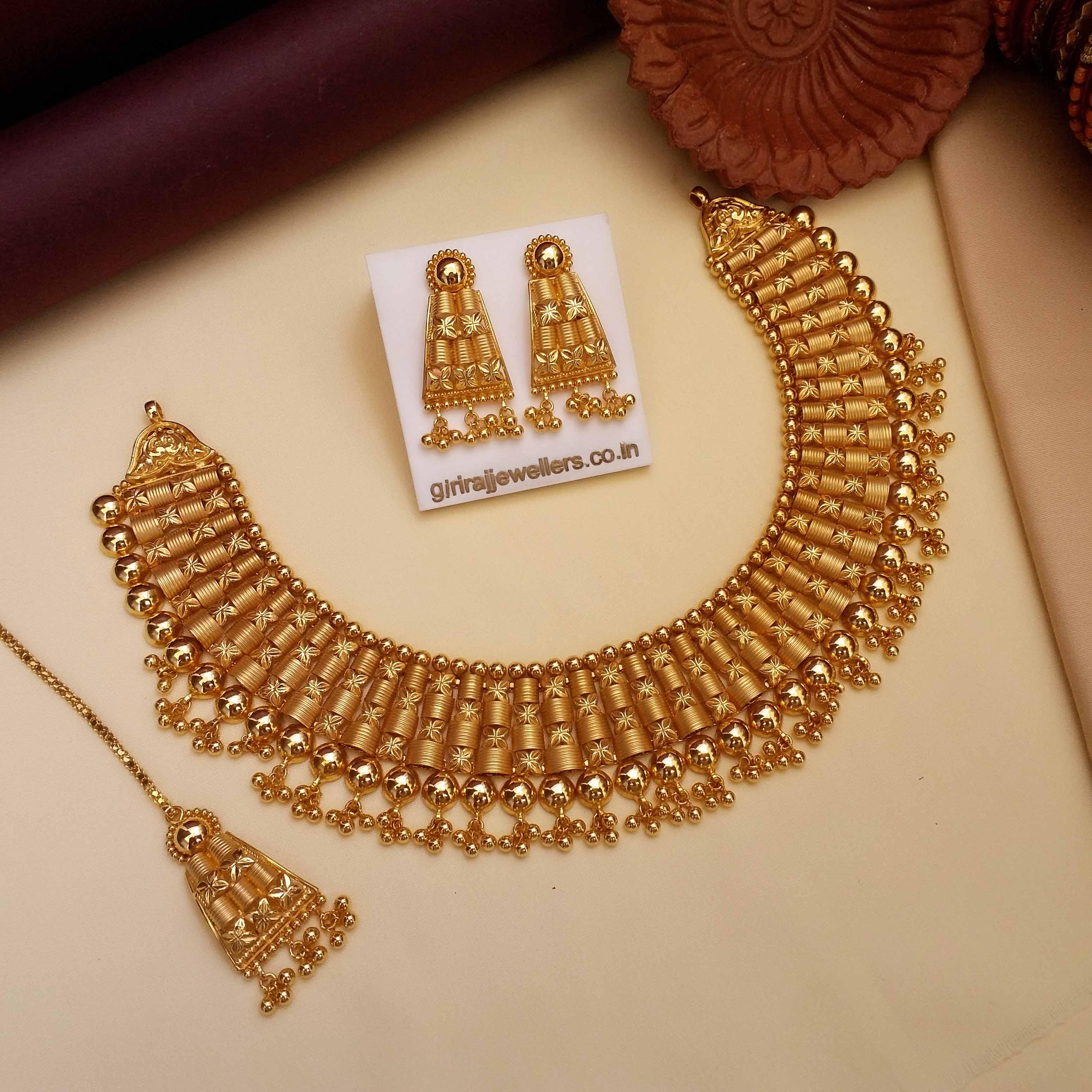 Buy Niva 22k Gold Necklace 22 KT yellow gold (65.3 gm). | Online By Giriraj Jewellers