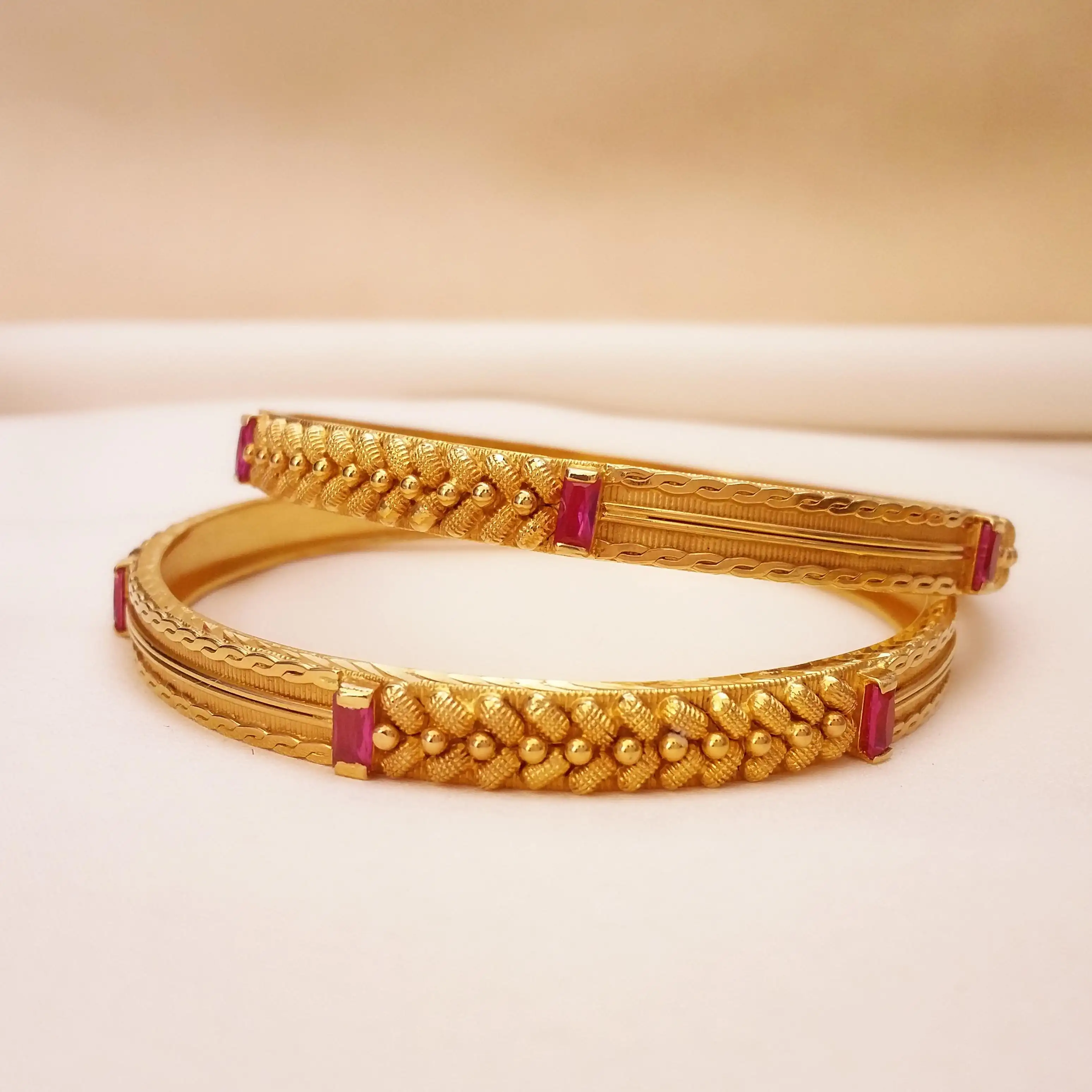 Buy Riva 22Kt Gold Bangles 22 KT yellow gold (33.5 gm). | Online By Giriraj Jewellers