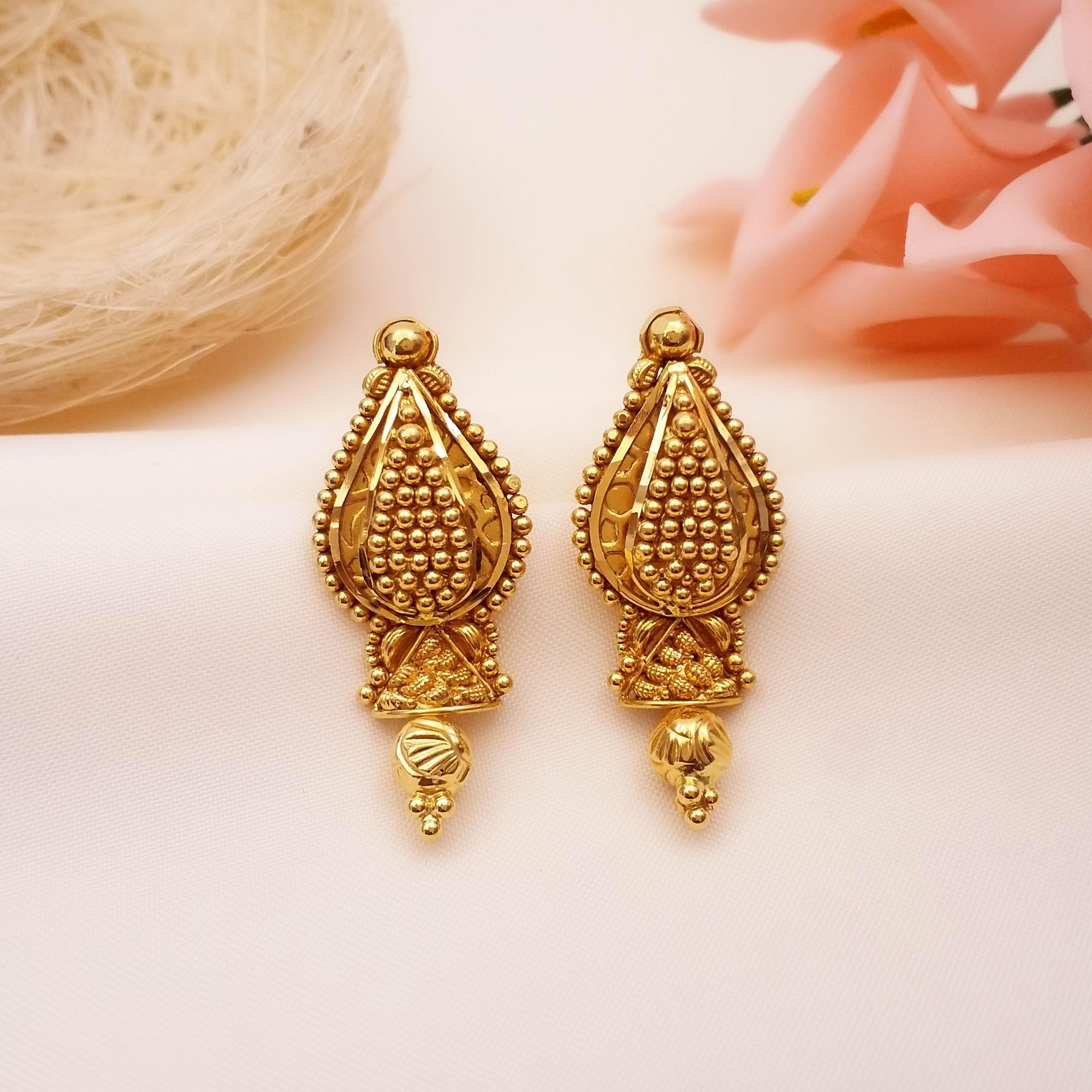 Buy My First-Ever Gold Earrings 22 KT yellow gold (6.46 gm). | Online By Giriraj Jewellers
