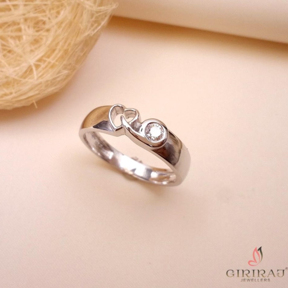 Buy Diamond Ring 18 KT white gold (5.8 gm). | Online By Giriraj Jewellers