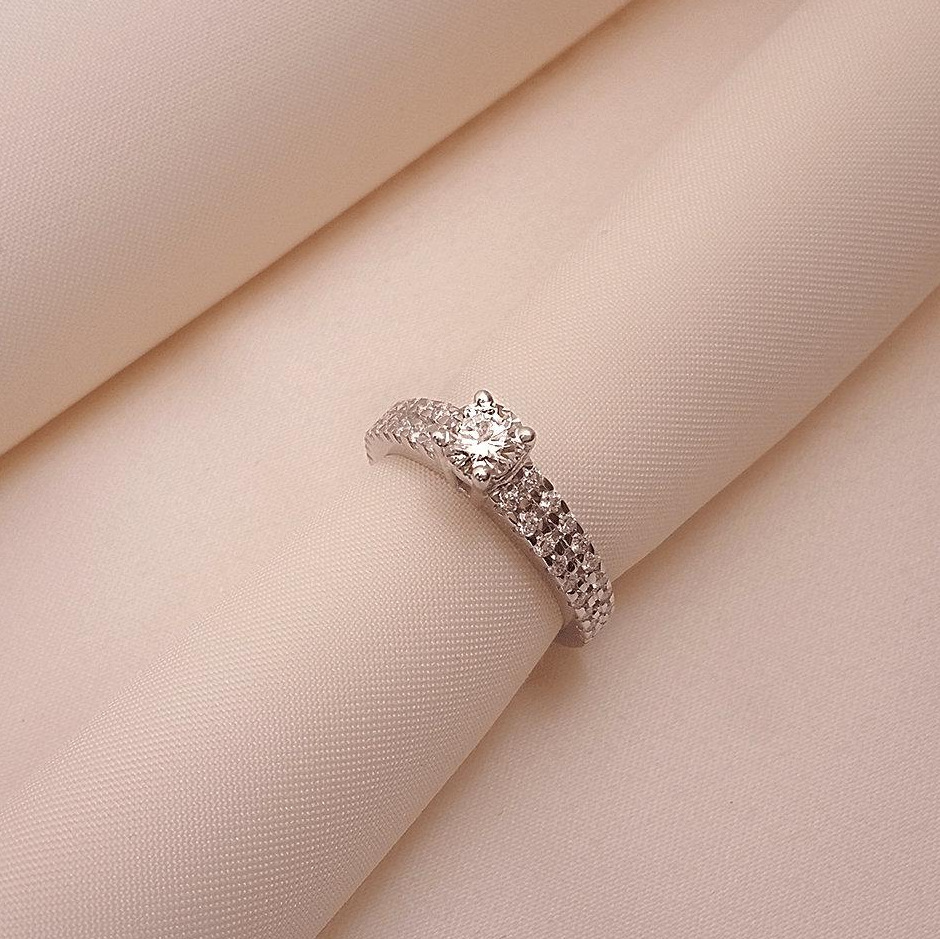 Buy Series of Love Classic Diamond Ring 18 KT white gold (4.1 gm). | Online By Giriraj Jewellers