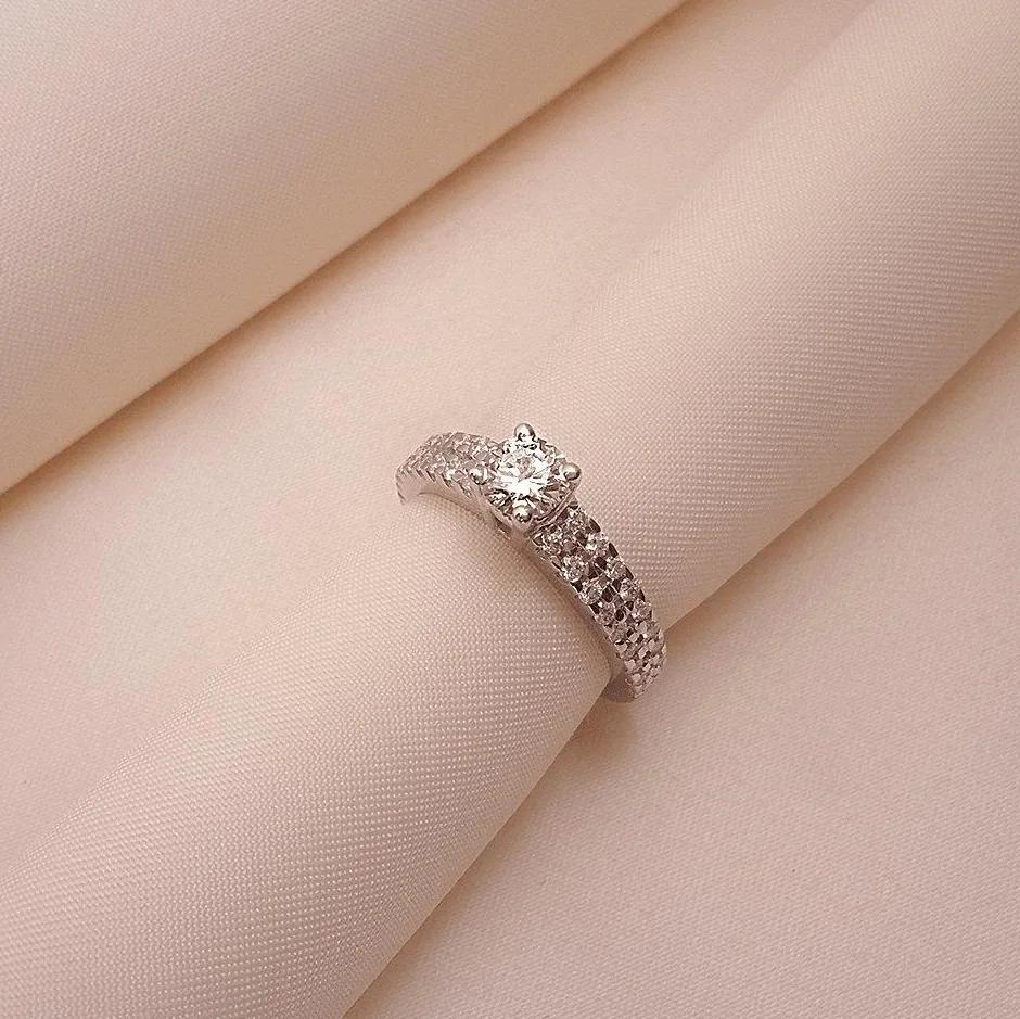 Buy Series of Love Classic Diamond Ring 18 KT white gold (4.1 gm). | Online By Giriraj Jewellers