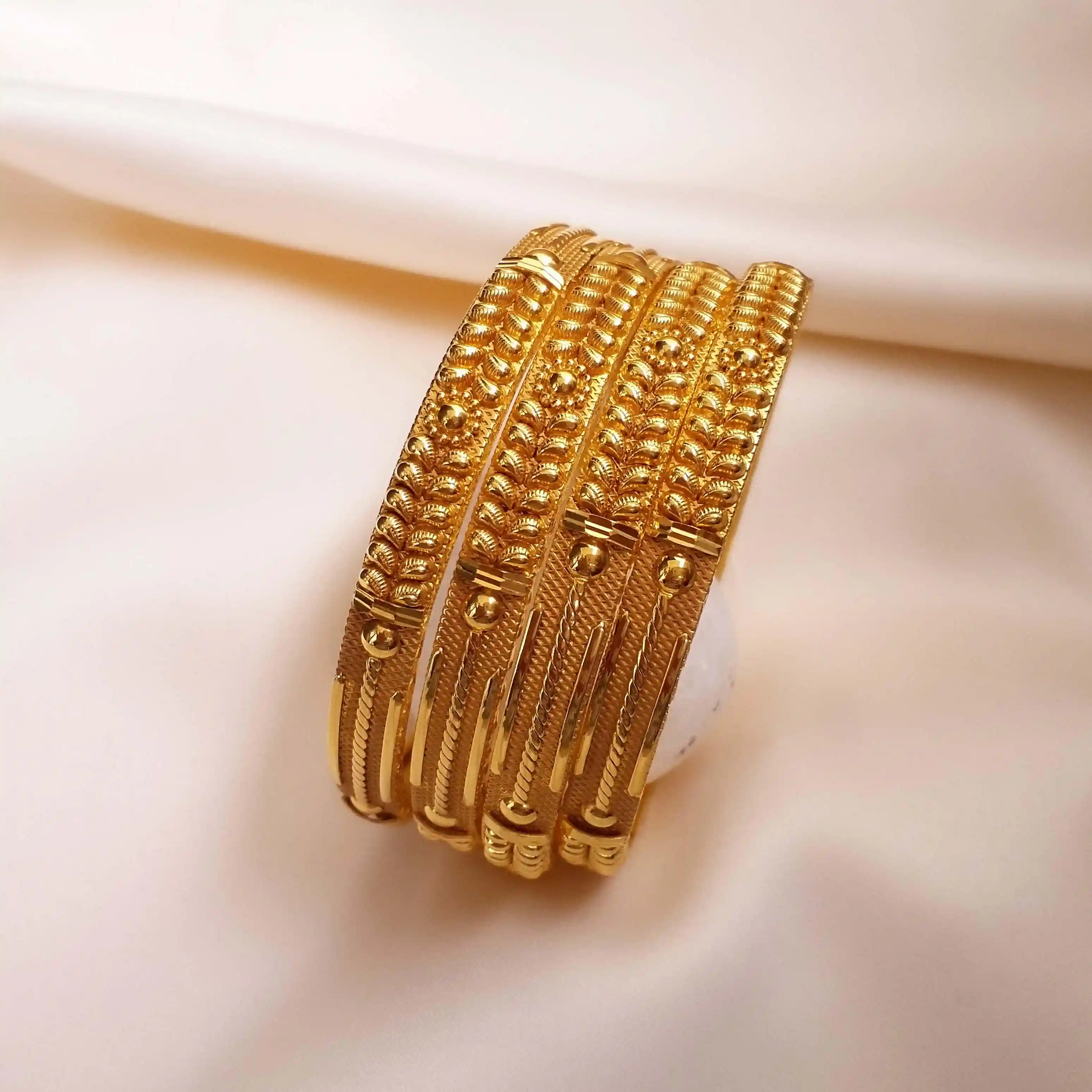 Buy Aspira Gold Bangles 22 KT yellow gold (60 gm). | Online By Giriraj Jewellers