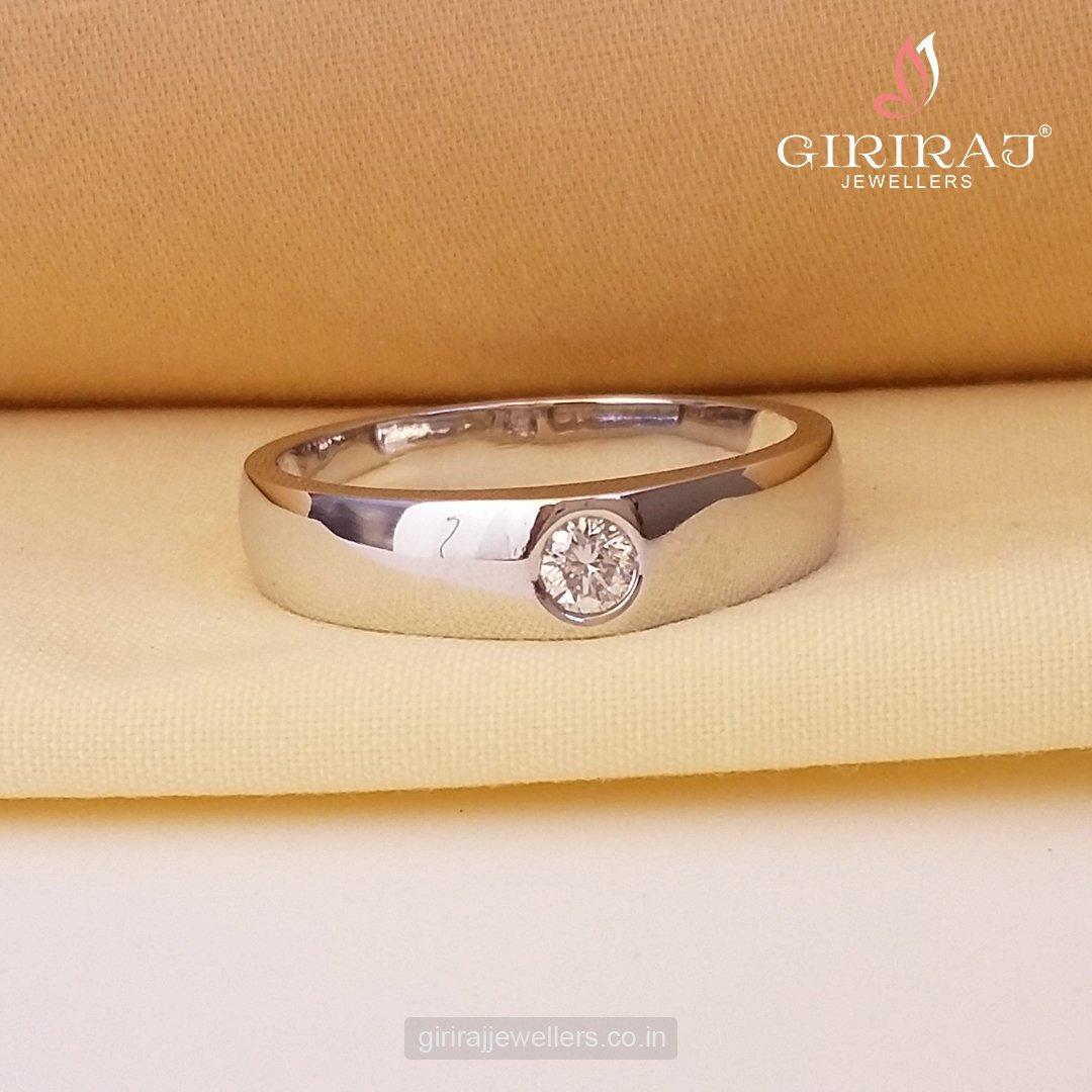 Buy Man Diamond Ring, Men Diamond Wedding Band, 14K Yellow Gold Men's  Diamond Wedding Band, Solid Gold Mens Diamond Ring Online in India - Etsy