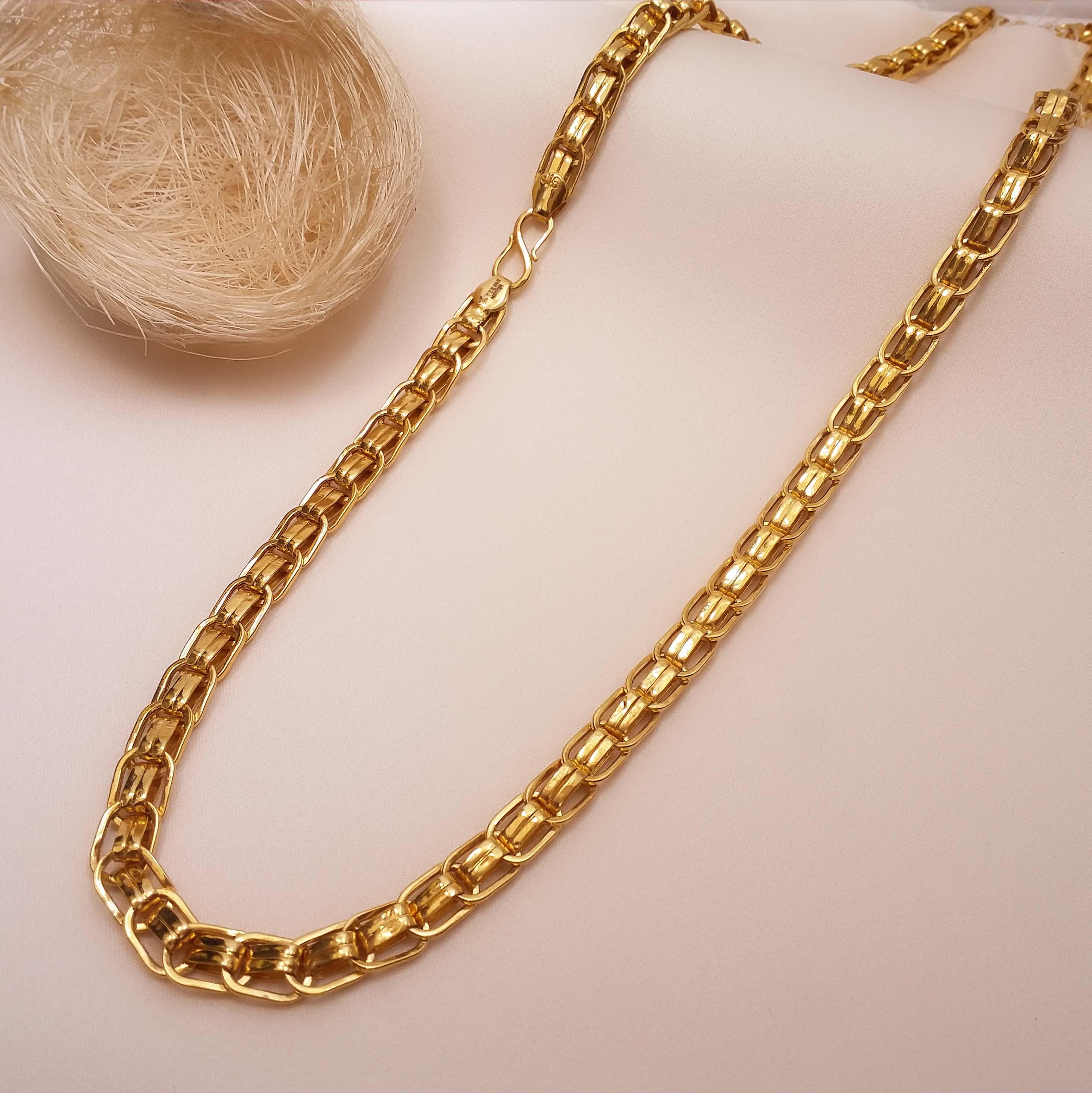 Buy Hredhaan Artistic 22KT Gold Chain 22 KT yellow gold (19.46 gm). | Online By Giriraj Jewellers