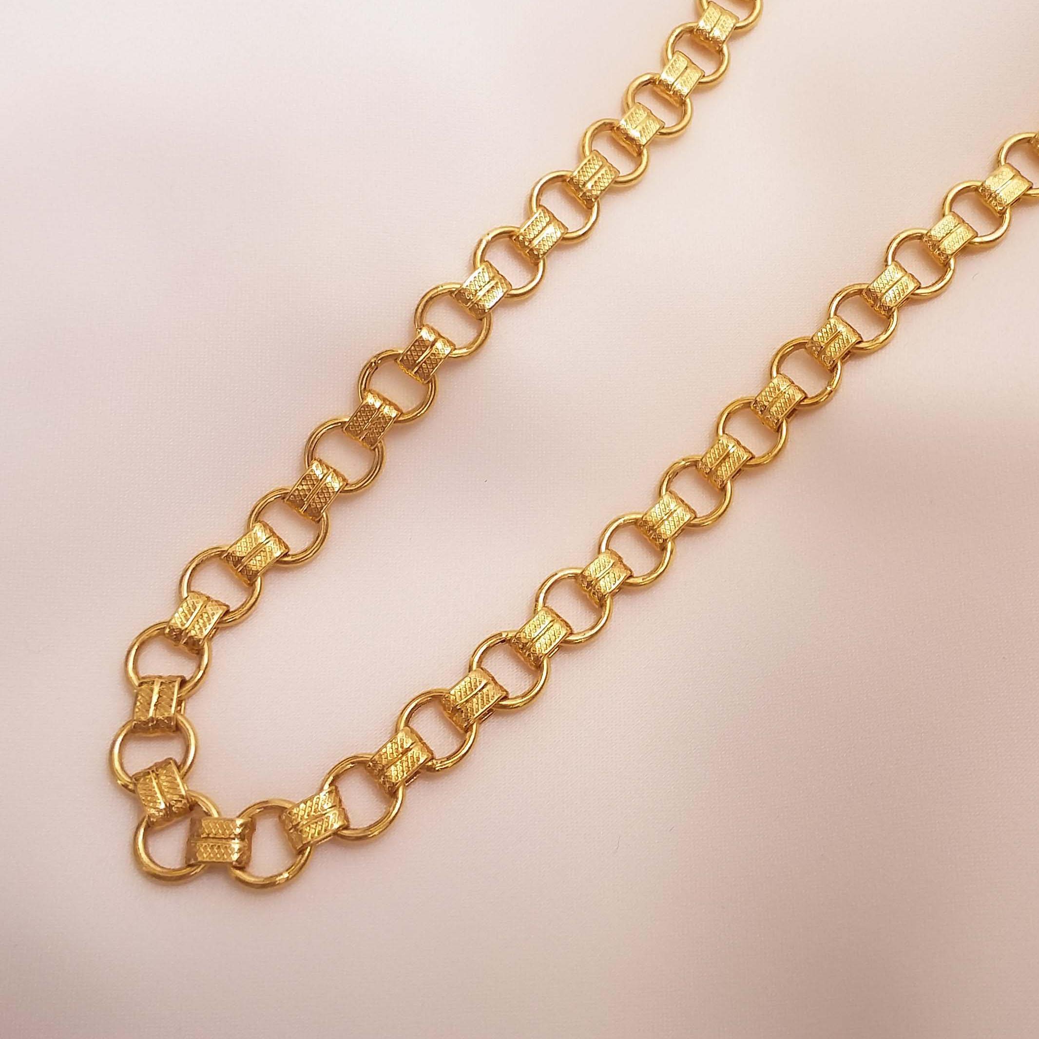 Buy Rodas Looping Gold Chain 22 KT yellow gold (19.6 gm). | Online By Giriraj Jewellers