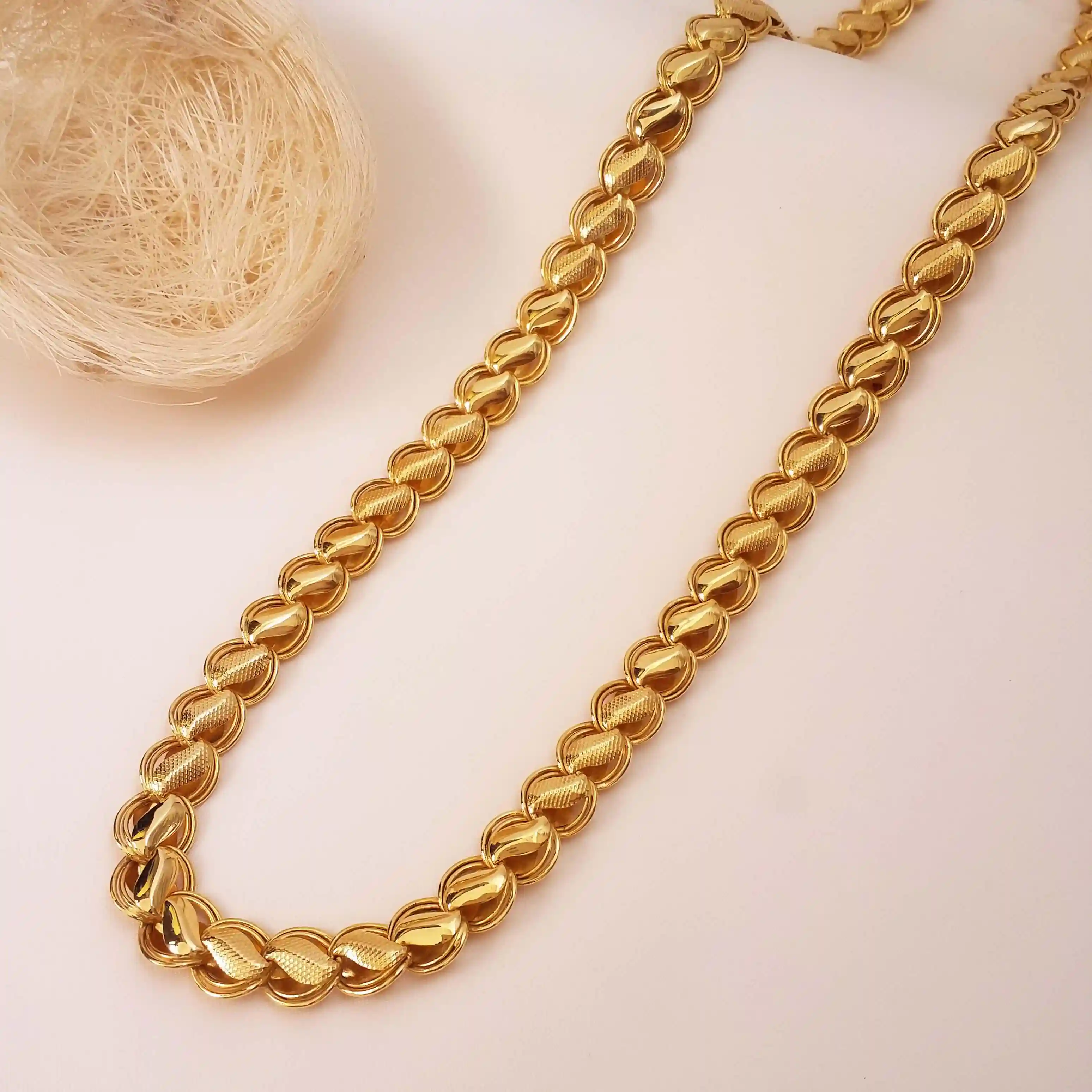 Buy Lotus Gold Chain 22 KT yellow gold (14.85 gm). | Online By Giriraj Jewellers