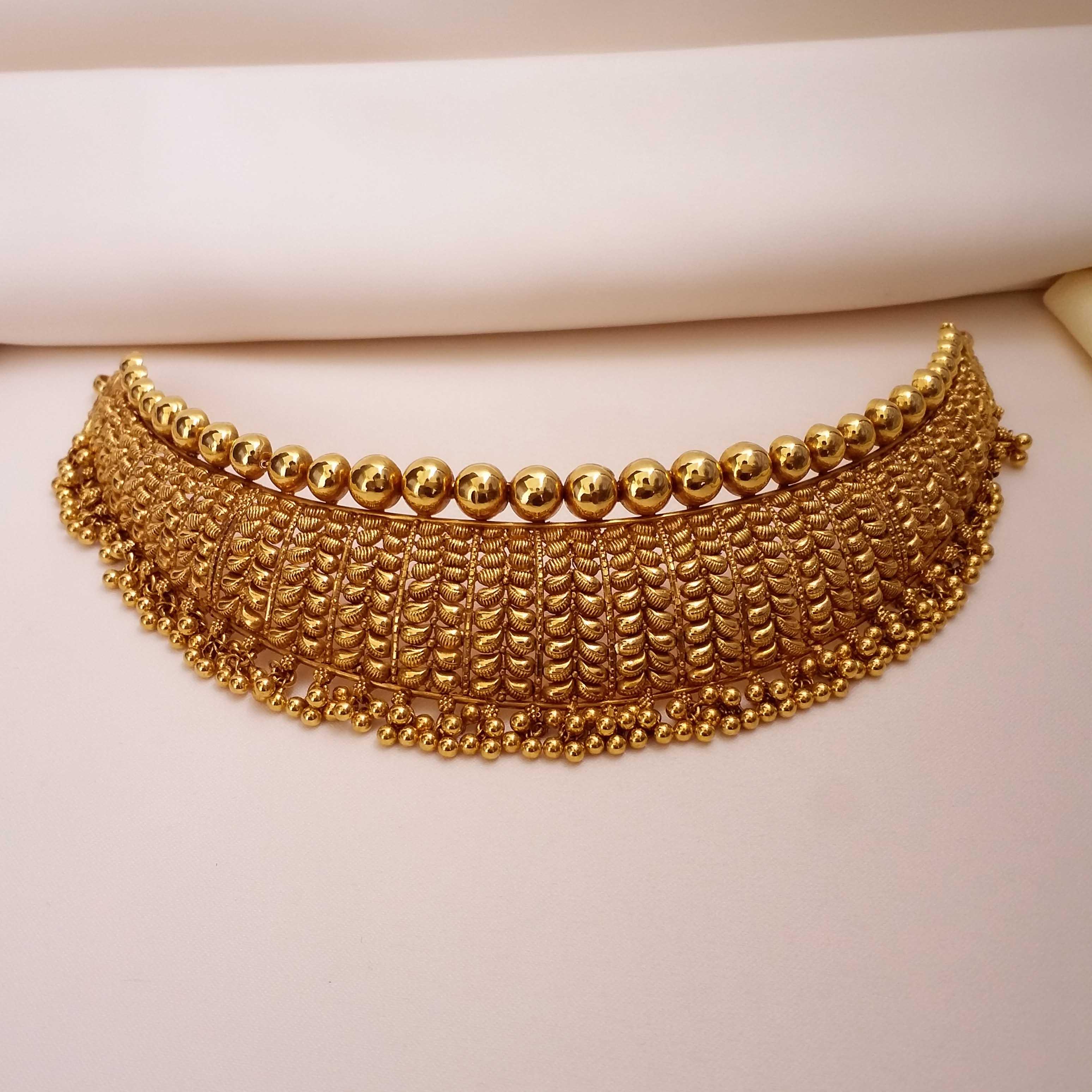Buy Kayaa 22k Gold Choker 22 KT yellow gold (38.4 gm). | Online By Giriraj Jewellers
