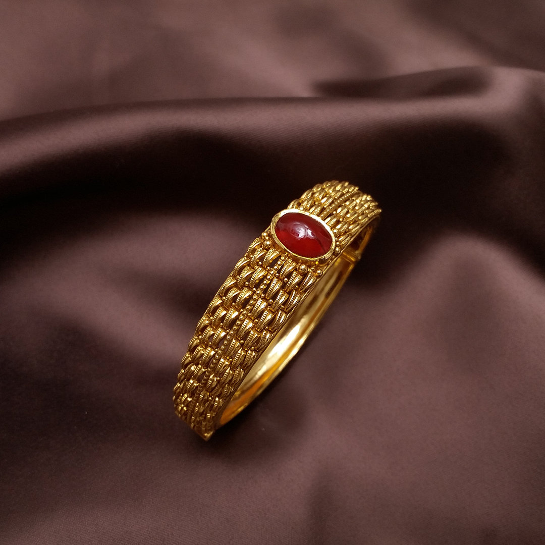 Buy Mudra Gold Bracelet 22 KT yellow gold (23.55 gm). | Online By Giriraj Jewellers