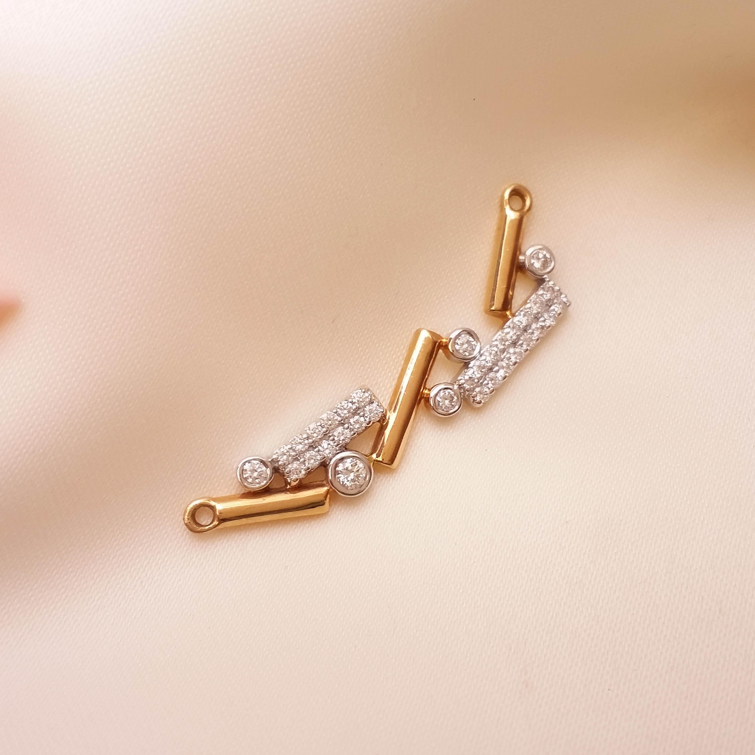 Buy Exotica Diamond Tanmaniya Pendant 14 KT rose gold (1.926 gm). | Online By Giriraj Jewellers