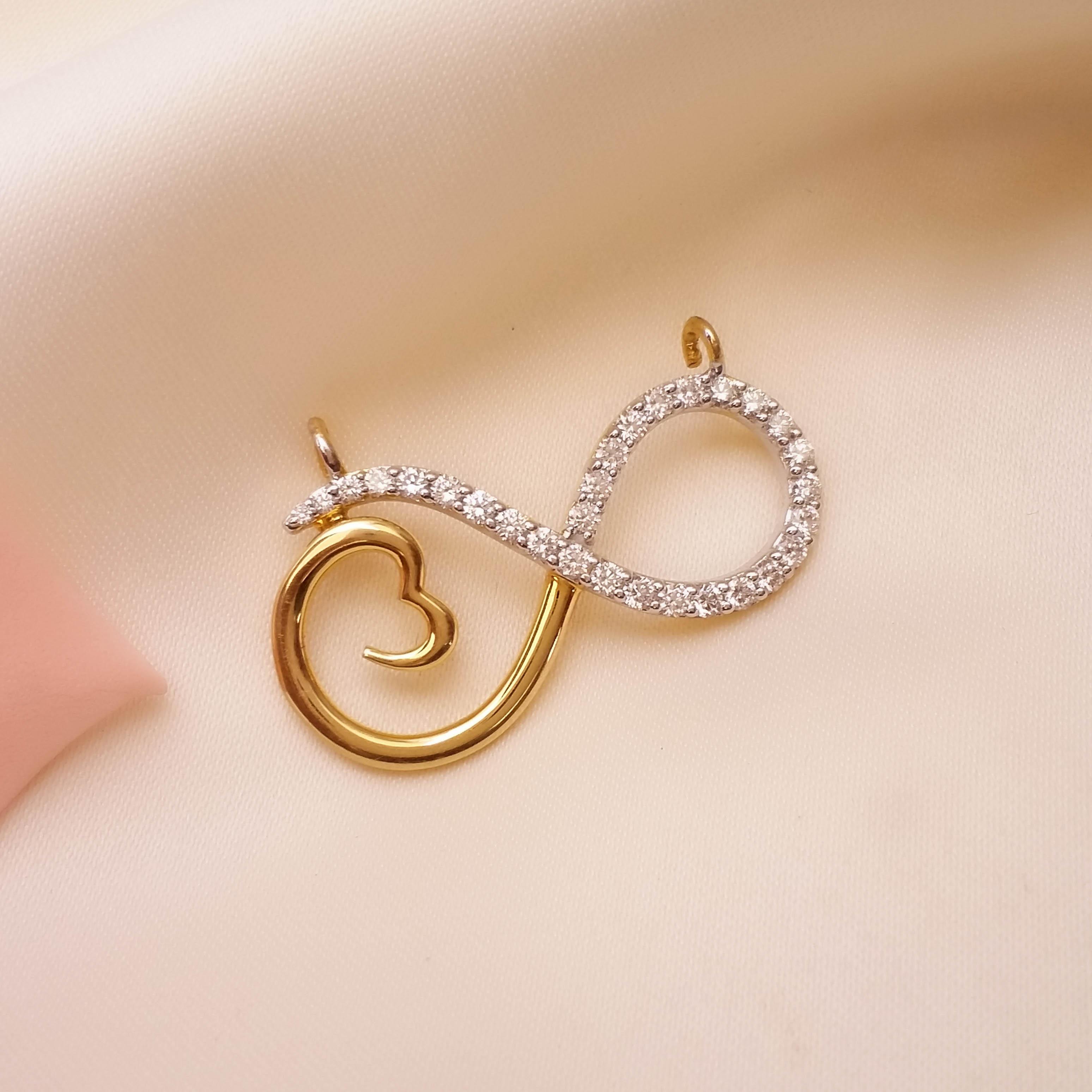 Buy Lisa Infinity Diamond Tanmaniya 18 KT yellow gold (2.888 gm). | Online By Giriraj Jewellers