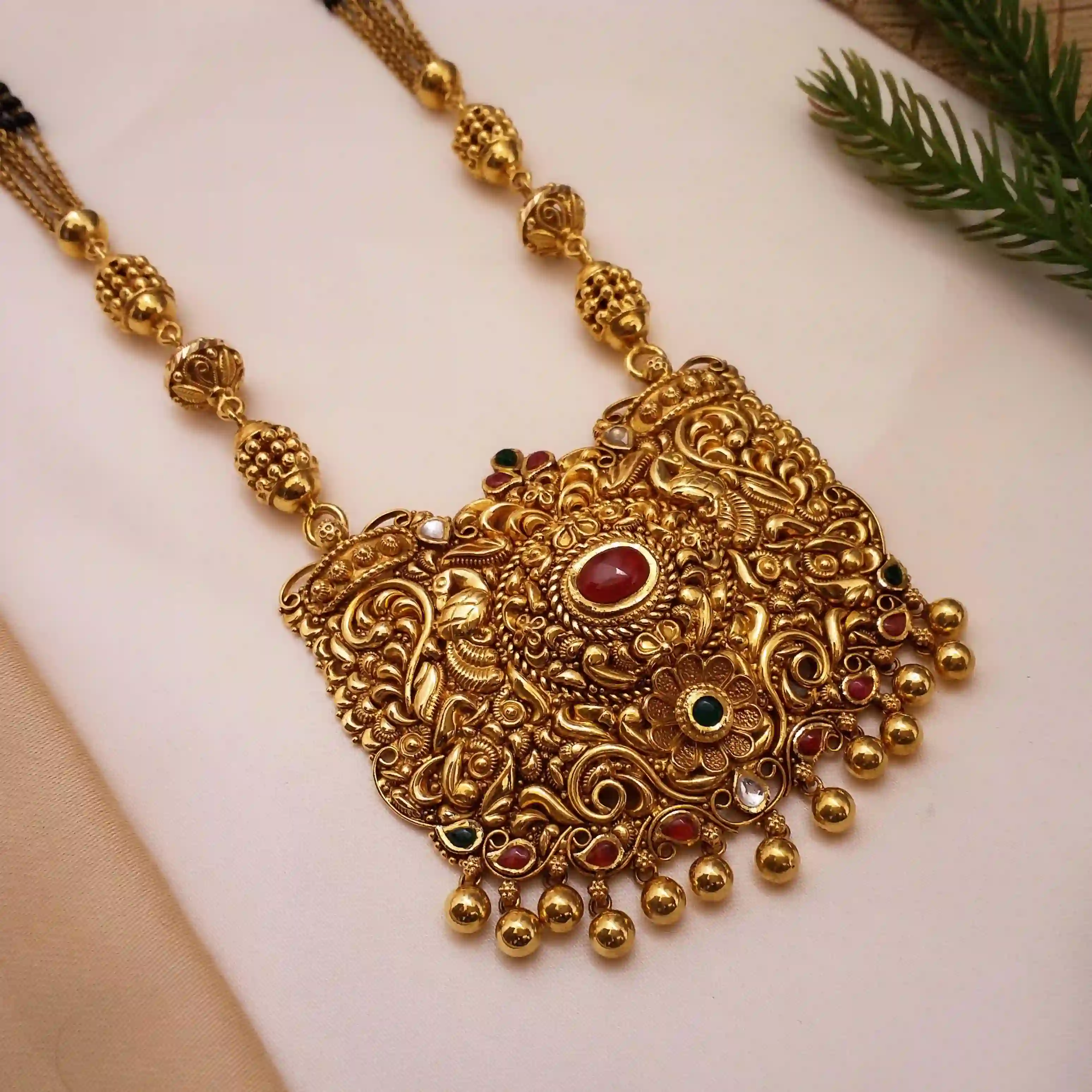 Buy Precious Bond Gold Mangalsutra 22 KT yellow gold (68.2 gm). | Online By Giriraj Jewellers