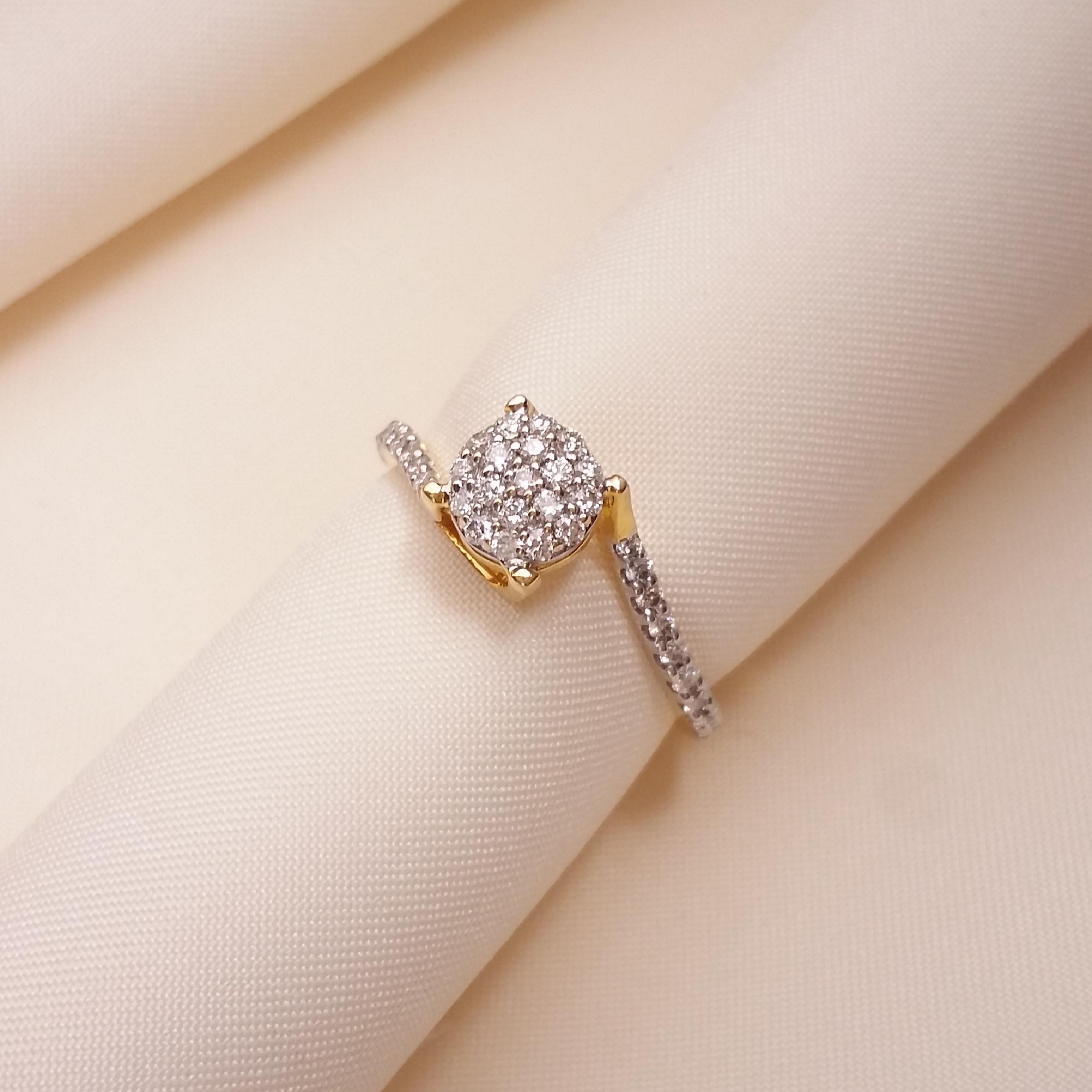 Evelina - 14k Yellow & white Gold 1.5 Carat Round Solitaire Engagement Ring  @ $750 | Gabriel & Co.