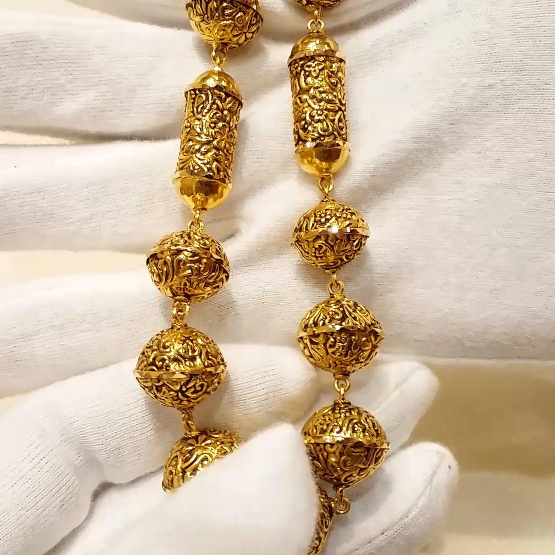 Buy Ahira 22K Gold Mala 22 KT yellow gold (65.5 gm). | Online By Giriraj Jewellers