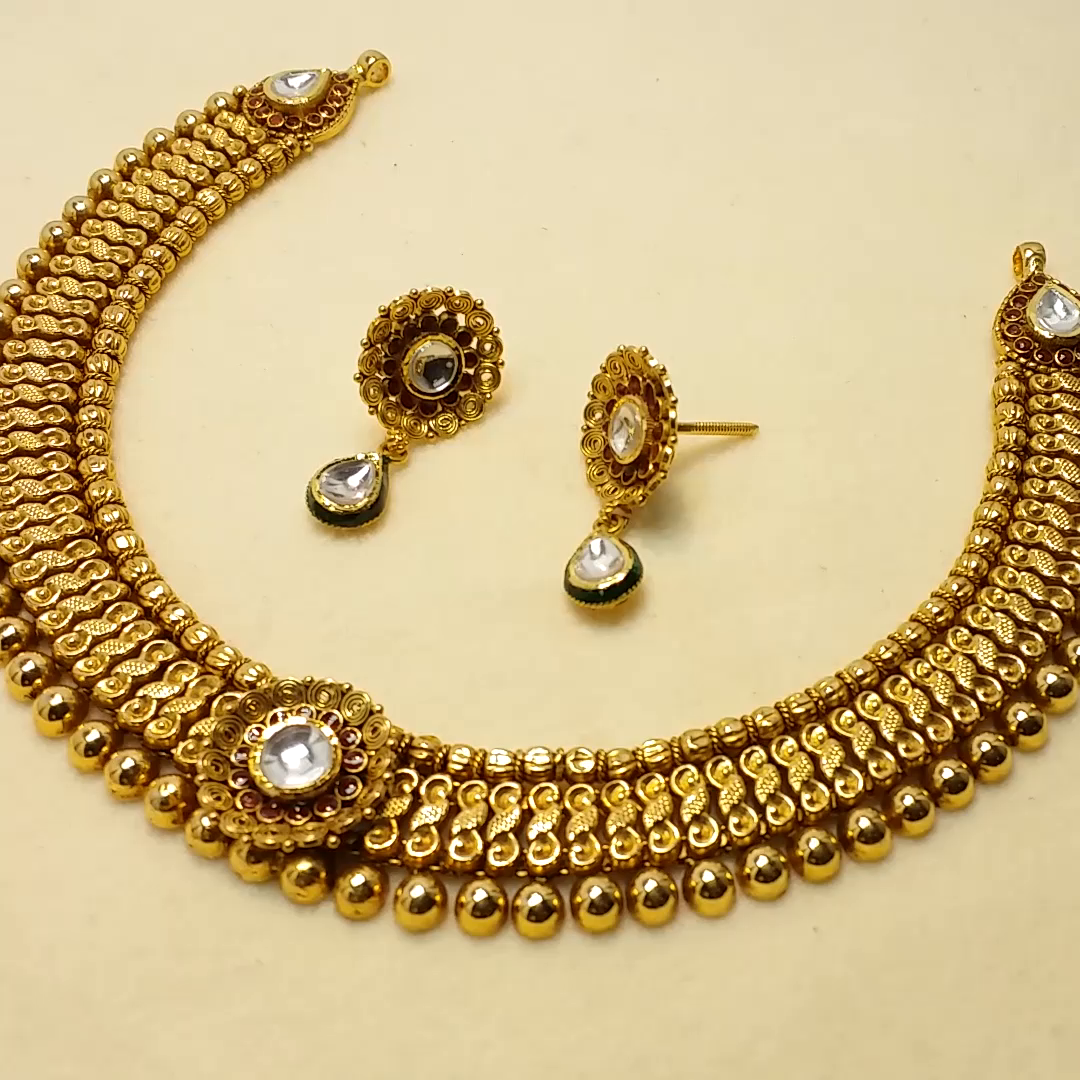 Buy Dhwani 22k Gold Necklace 22 KT yellow gold (35.5 gm). | Online By Giriraj Jewellers