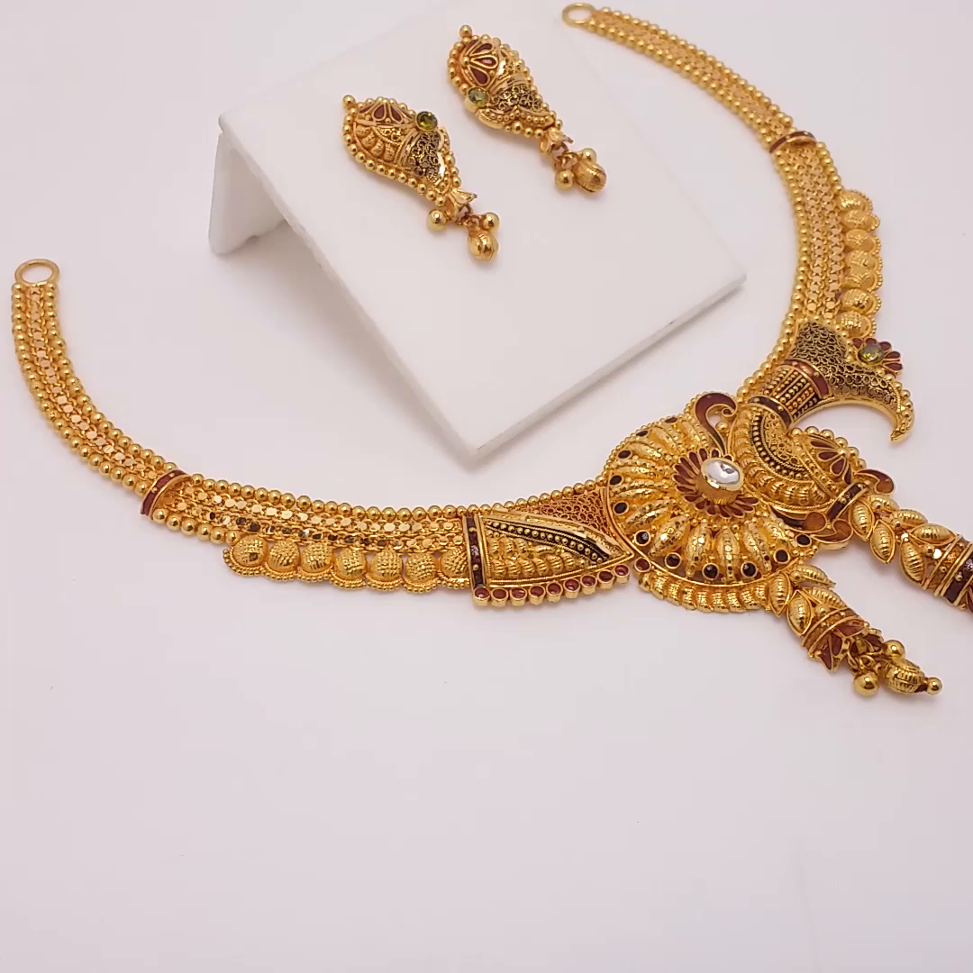 Buy Sanyukta 22kt Gold Necklace 22 KT yellow gold (29.7 gm). | Online By Giriraj Jewellers