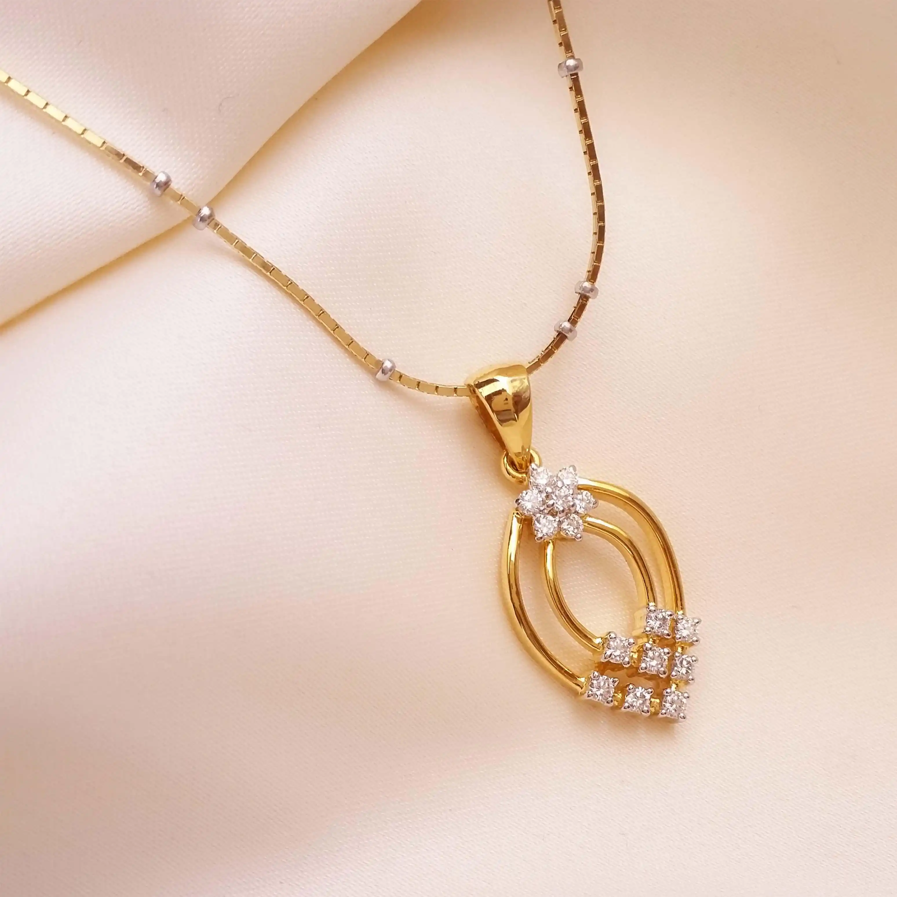 Buy Me-Time Diamond Pendant 18 KT yellow gold (3.48 gm). | Online By Giriraj Jewellers