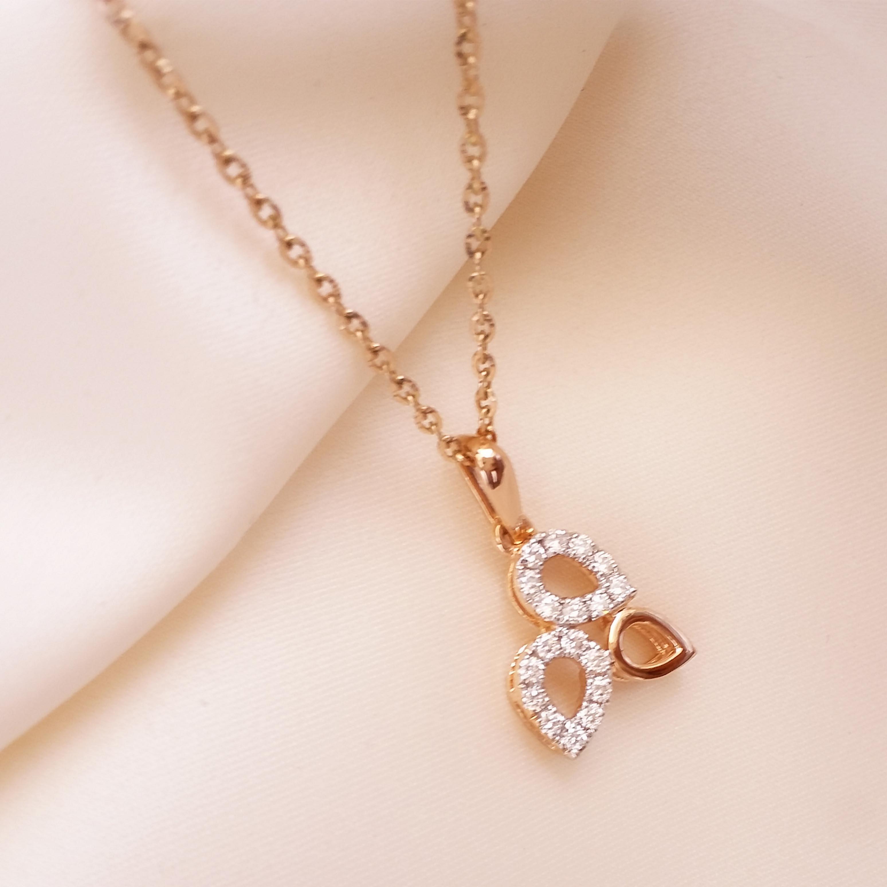 Buy Malabar Gold and Diamonds 18k Rose Gold & Diamond Pendant Online At  Best Price @ Tata CLiQ