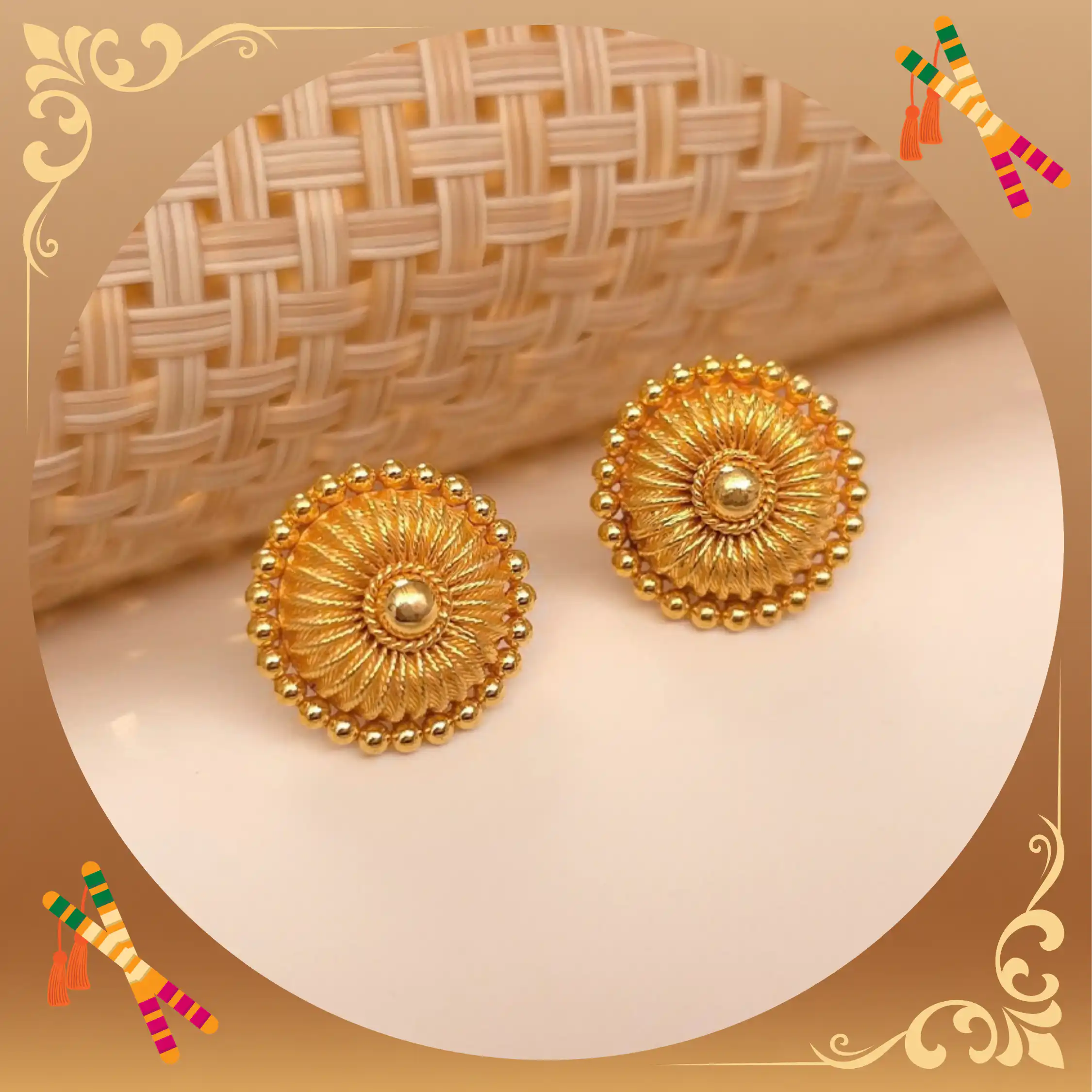 22K Gold Earrings
